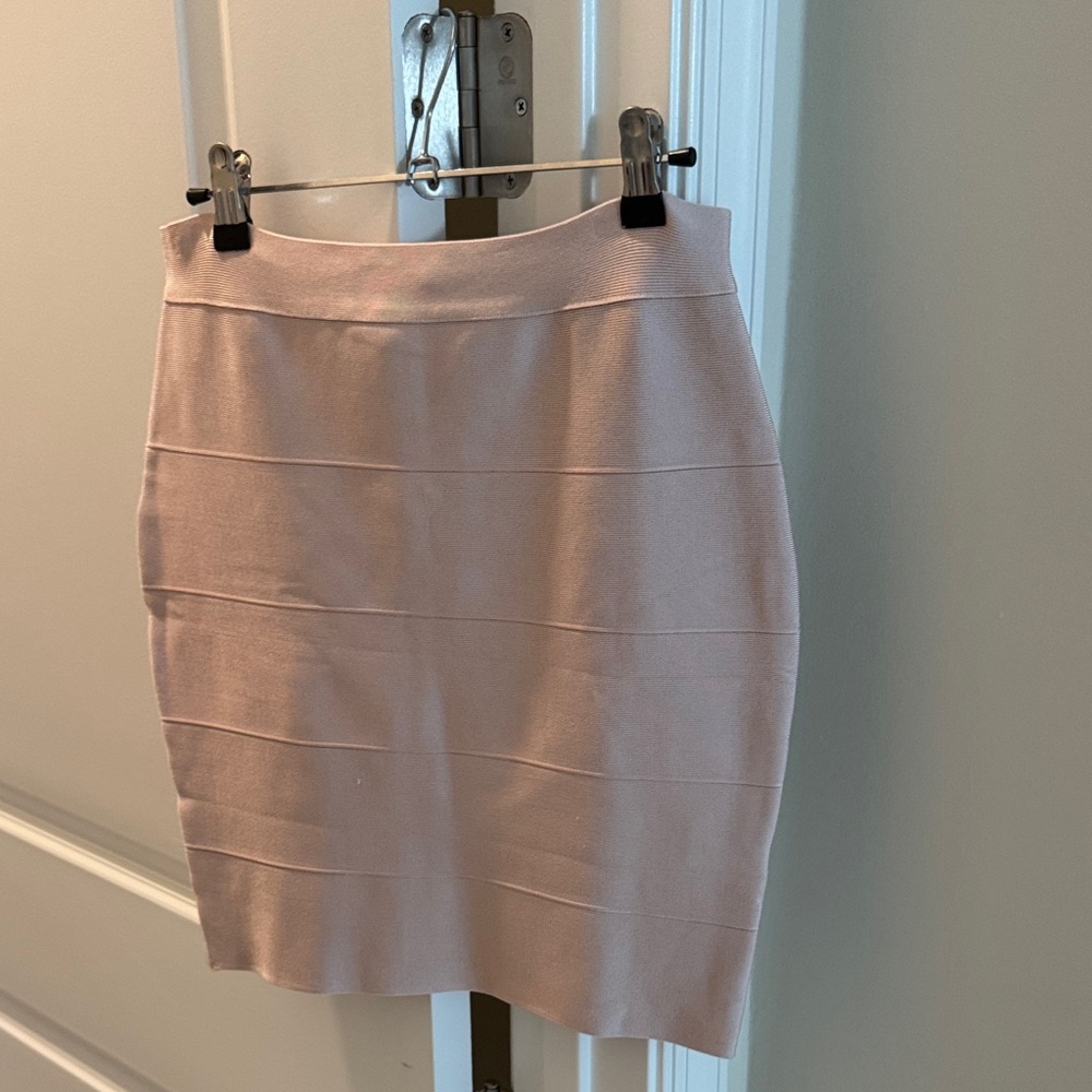 Chic Blush Rose Pink Women's Bandage Mini Skirt